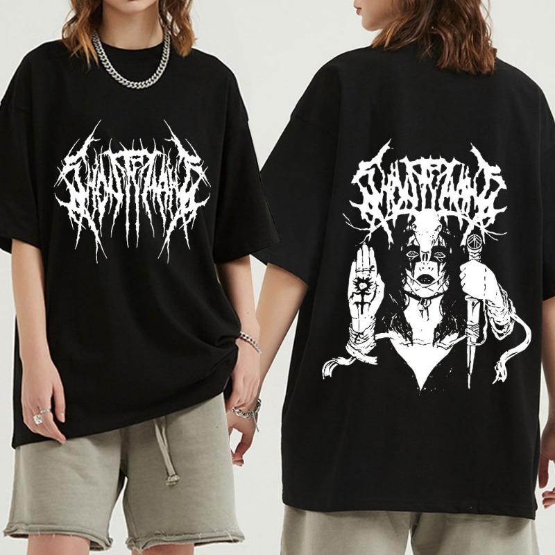 Ghostemane Graphic Print T Shirt Fashion Hip Hop Metal Rock Gothic T Shirt Streetwear Plus Size T Shirt Women