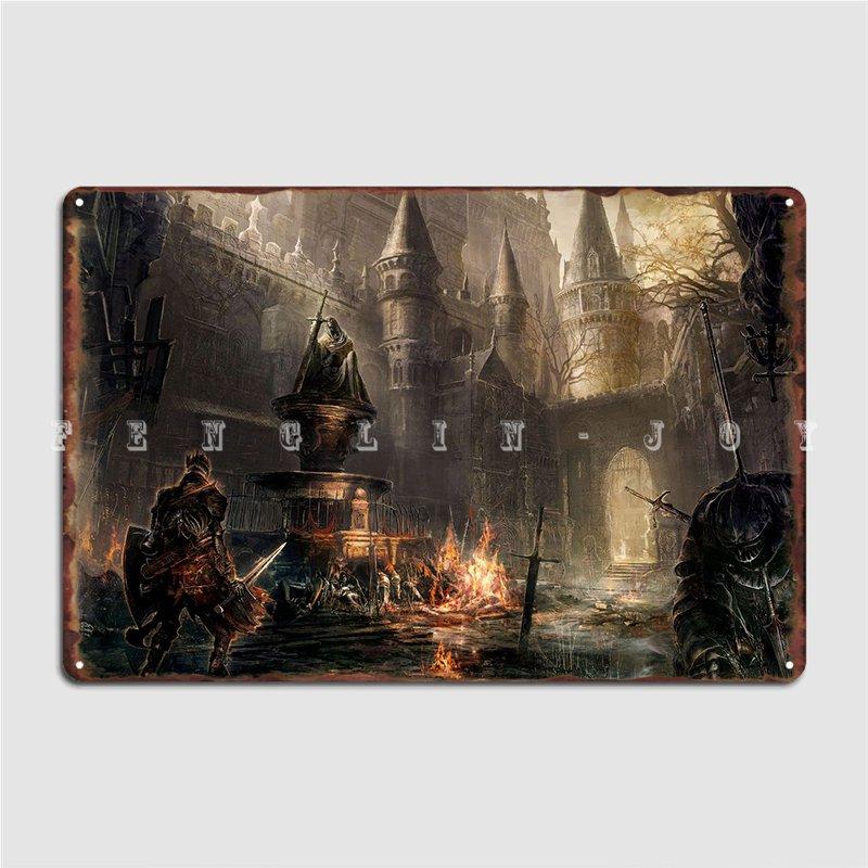 

Металлический знак Dark Souls, декор для вечеринки, стены кинотеатра, гаража, жестяная вывеска, плакат