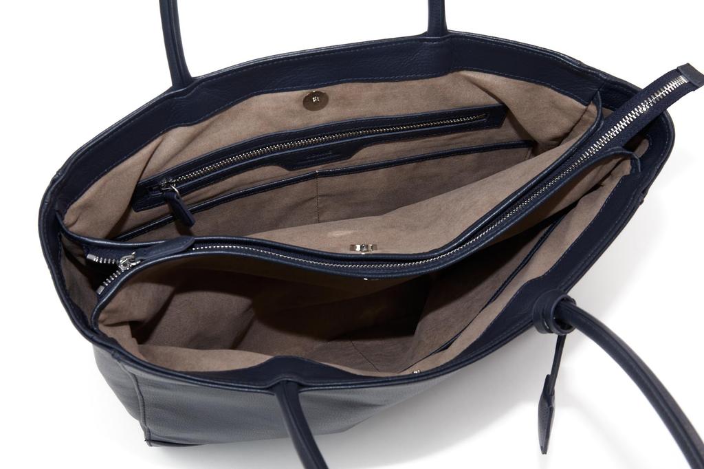 Tote Genuine [SONNE] Bag, Leather, Men's, Navy, SO-SOX027-NV