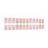 24pcs Medium Square False Nail with Rabbit Designs Press On Nail Manicure Easter Nail for  Women and Nail Art Enthusiast