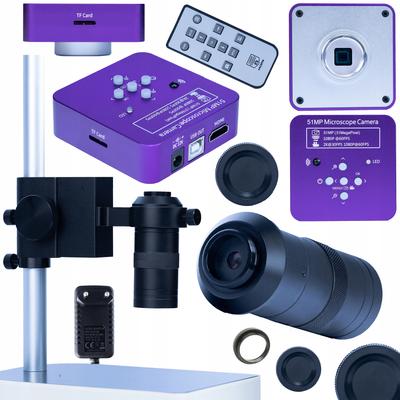Rosfix Zestaw Mikroskopowy 3w1 – Kamera 51MP Z HDMI I USB | Obiektyw 100x | Platforma Aluminiowa 50mm I 40mm