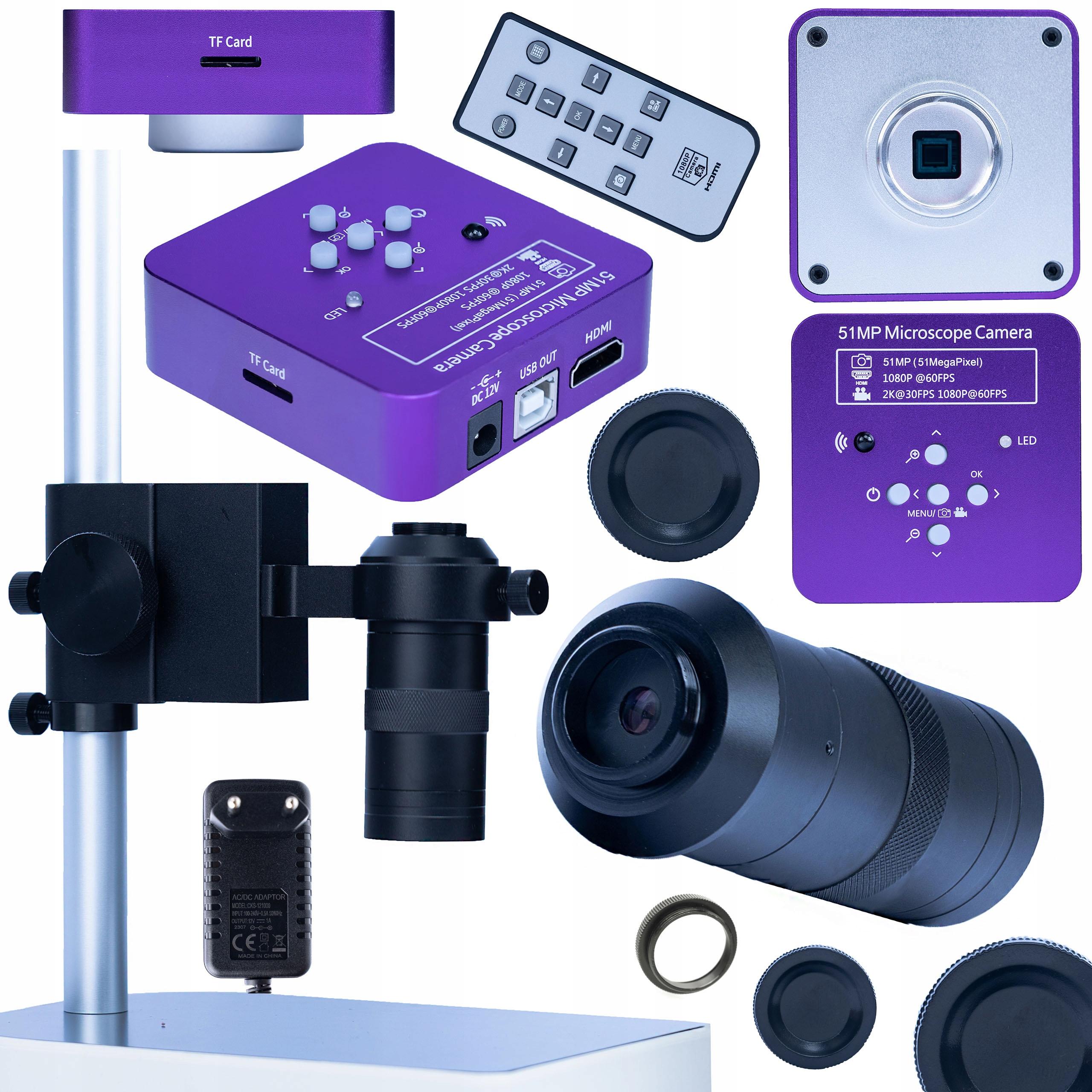 

Rosfix Zestaw Mikroskopowy 3w1 – Kamera 51MP z HDMI i USB | Obiektyw 100x | Platforma Aluminiowa 50mm i 40mm