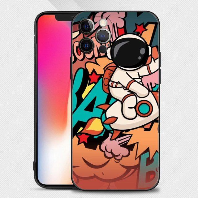 Phone Shell For Apple Iphone 14 13 12 11 Pro Max 13 12 Mini Xs Max Xr X 7 8 Plus 6 6s Cover Silicone Case Cute Cartoon Astronaut