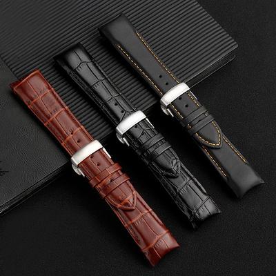 Genuine Leather Watch Strap for Tissot T035 Watchband Men's 1853 T035627 T035617 T035407 Series Arc Mouth Belt 22mm 23mm 24mm