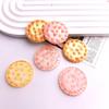 Resin Cartoon Food Toy Accessories: DIY Cream Glue Hair Clips & Crocs Shoe Charms with Round Green Onion Biscuits