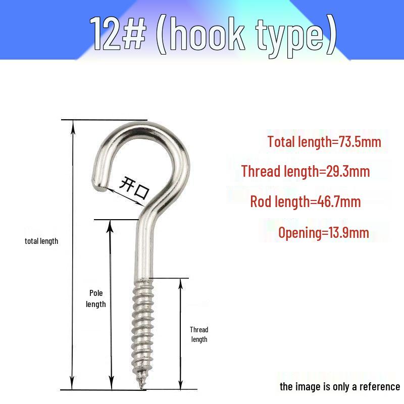 Nickel-Plated Self-Tapping Eyelet Hook Screw