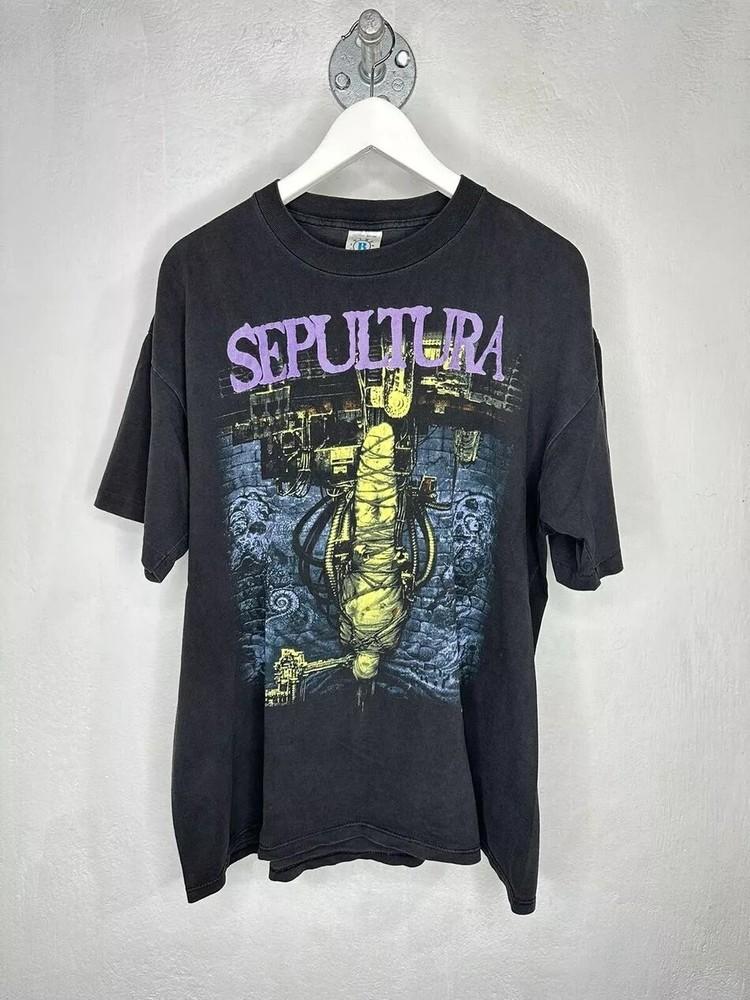 

1993 Sepultura Chaos Черная футболка унисекс с коротким рукавом Репринт S-5XL Мужчины Женщины Унисекс Футболка XXXXL