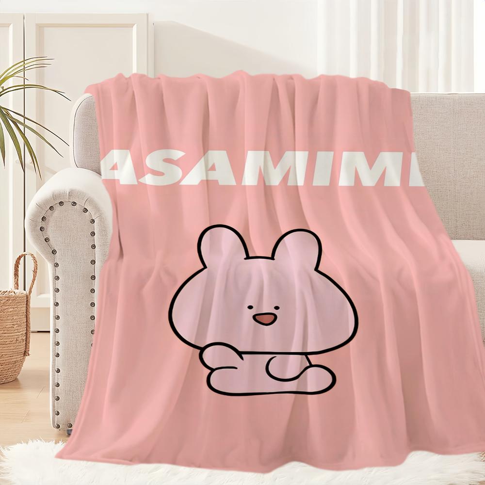 Süße Cartoon A-Asamimichan Decke Plüsch Nickerchen Sofa Teppich für Wohnzimmer Warmes Büro Schlafzimmer Geburtstag Zuhause Reise Kinder Geschenke