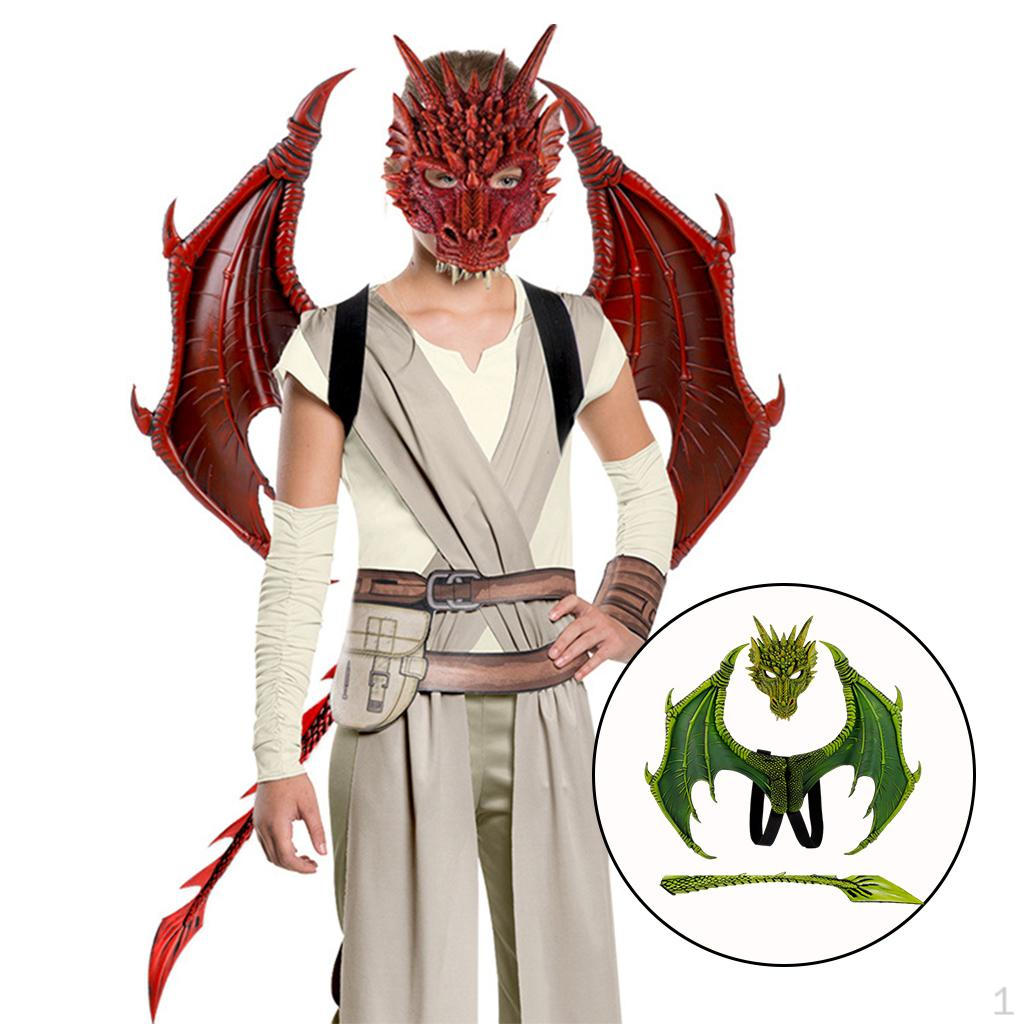 

Костюм для дітей, Накидка та Хвіст Динозавра, Подарунки Іграшки для Хлопчиків Дівчаток зелений