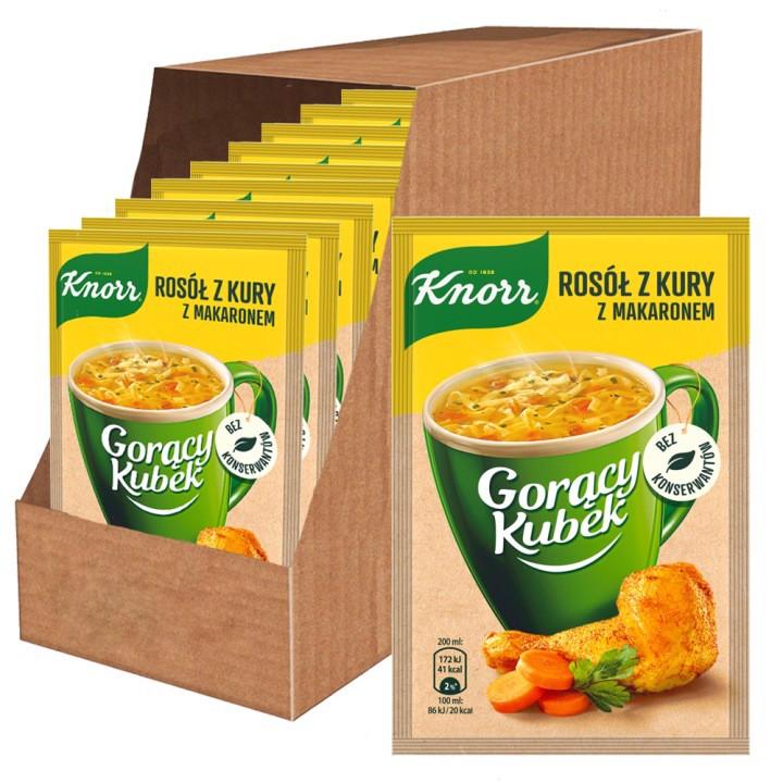Knorr Gorący Kubek Rosół z kury makaron 12g 40 szt