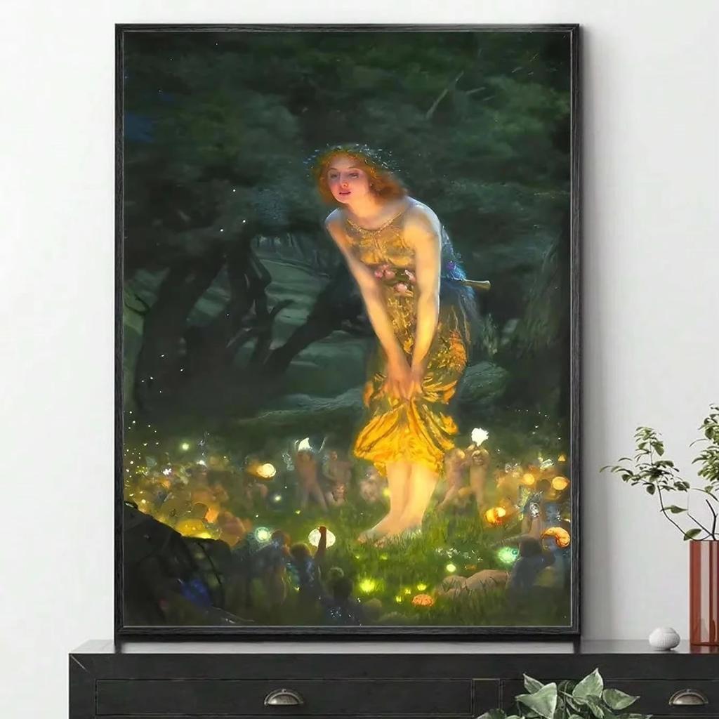 Halloween Horror Ghosts Black Cats Retro Landscape Canvas Prints Spooky Country Wall Art Posters for Living Room Home Decor
