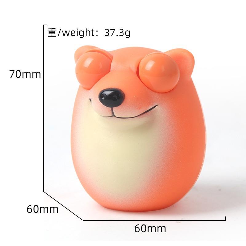 Novelty Simulation Dog Egg Vegetable Squeeze Convex Eye Toys Creative Children's Stress Relieving Toys Pinch Music Fidget Toys