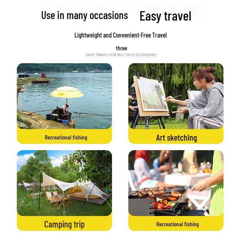 Tragbarer Outdoor-Klappstuhl für Camping, Angeln, Grillen, Picknick und zum Skizzieren