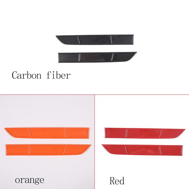 ABS Red Front Lower Grille Moulding Cover Racing Grill Middle Mesh Trim Strip Frame For Honda Pilot 2015- Car Accessories