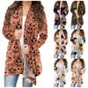 Cappotto da giacca cardigan di media lunghezza con stampa casual di Halloween alla moda da donna