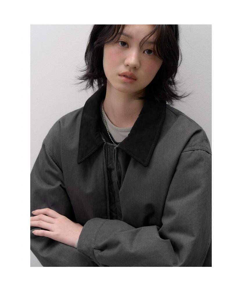 8Seconds Padded Lined Color-Blocked Collar Short Jumper Gray