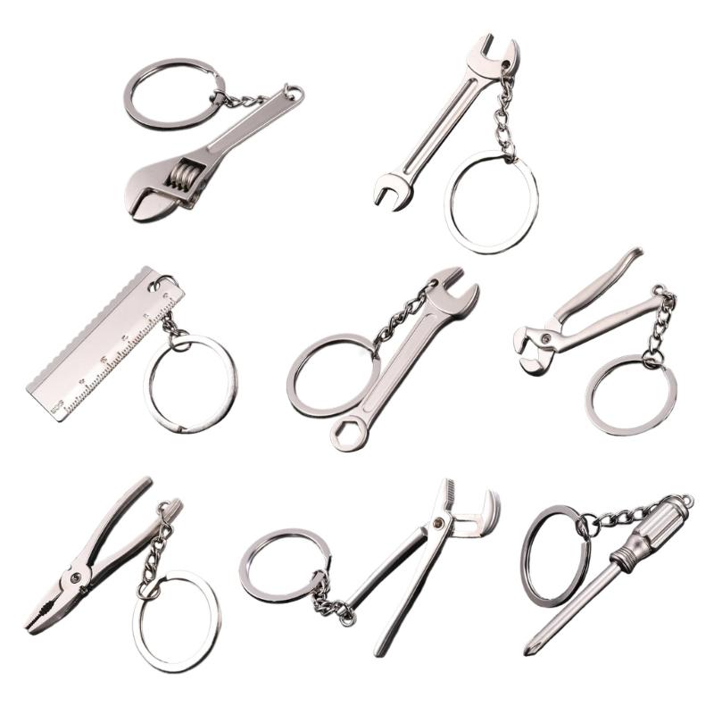 2 Stück Mini-Schraubenschlüssel Werkzeug Anhänger Schlüsselanhänger Multitool Schlüsselhalter Organizer Metallschraubenschlüssel Schlüsselring Mini-Taschenwerkzeug Orna