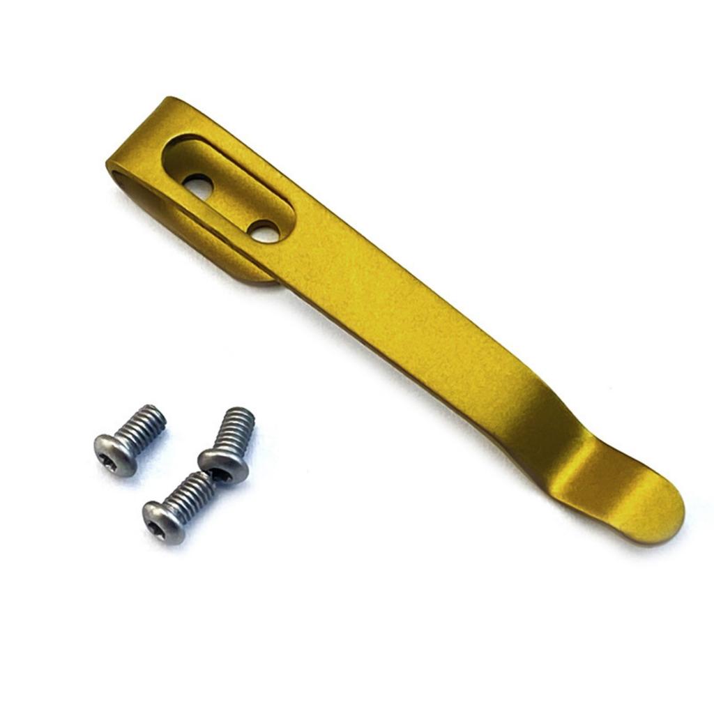 Stainless Steel Back Clip for Pocket Knife Waist Clip Folding Knives Handle DIY Make Accessories Parts with 3pcs Screws