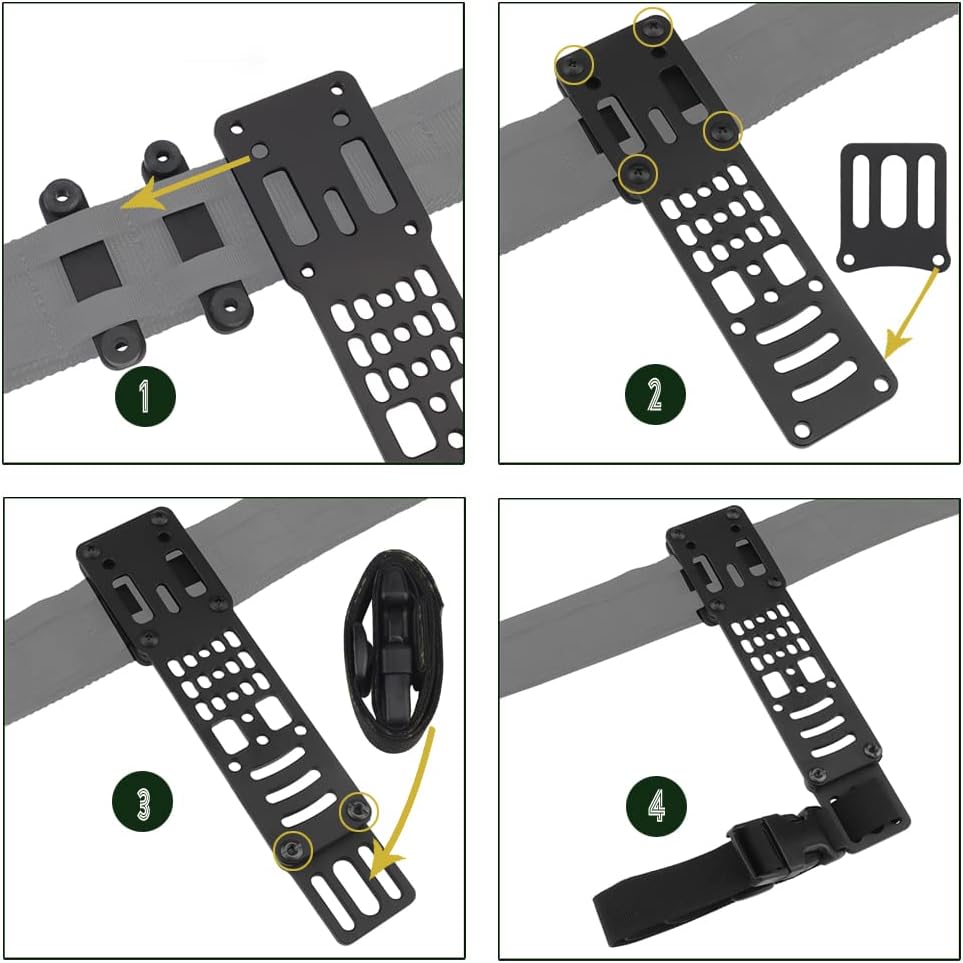 Metal Modular Pistol Holster Adapter, Compatible QLS Platform,Tactical Holster Drop Leg Hanging Extension Plate Adapter
