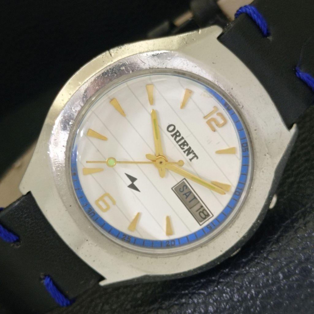 

АВТОМАТИЧЕСКИЕ ВИНТАЖНЫЕ ЧАСЫ ORIENT JAPAN 46943 МУЖСКИЕ С БЕЛЫМ ЦИФЕРБЛАТОМ a700153-5 R201-a700153