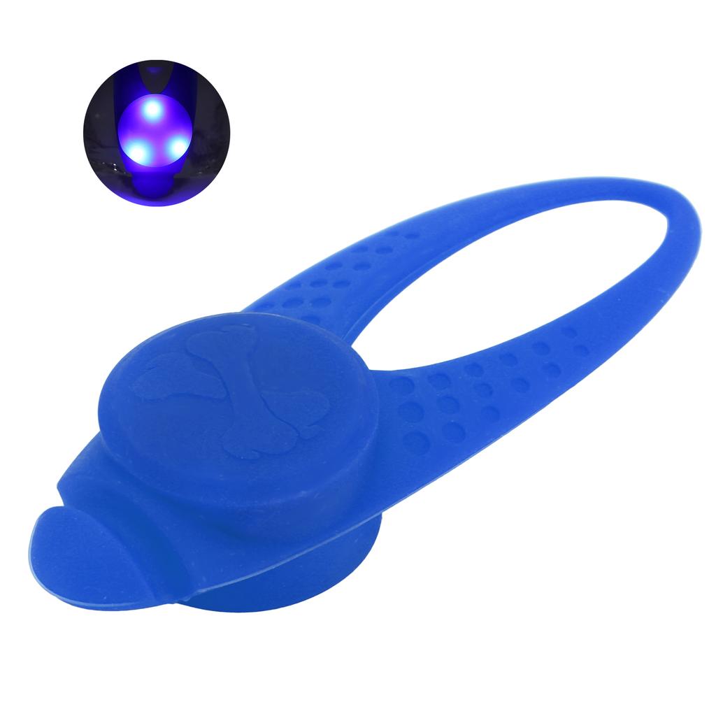 Dog Collar Pendant Light Waterproof Dog Neck Pendant LED Safety Light with Stainless Steel Clips