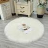 Solid Color Warm Wool Round Cushion Stool Pad Thickening Dining Chair Cushion