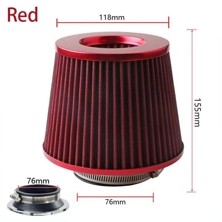 Car Modified 76MM Universal High Flow Mushroom Head Air Filter Air Intake Kit For Automotive Parts Cold Air Intake Air Filter