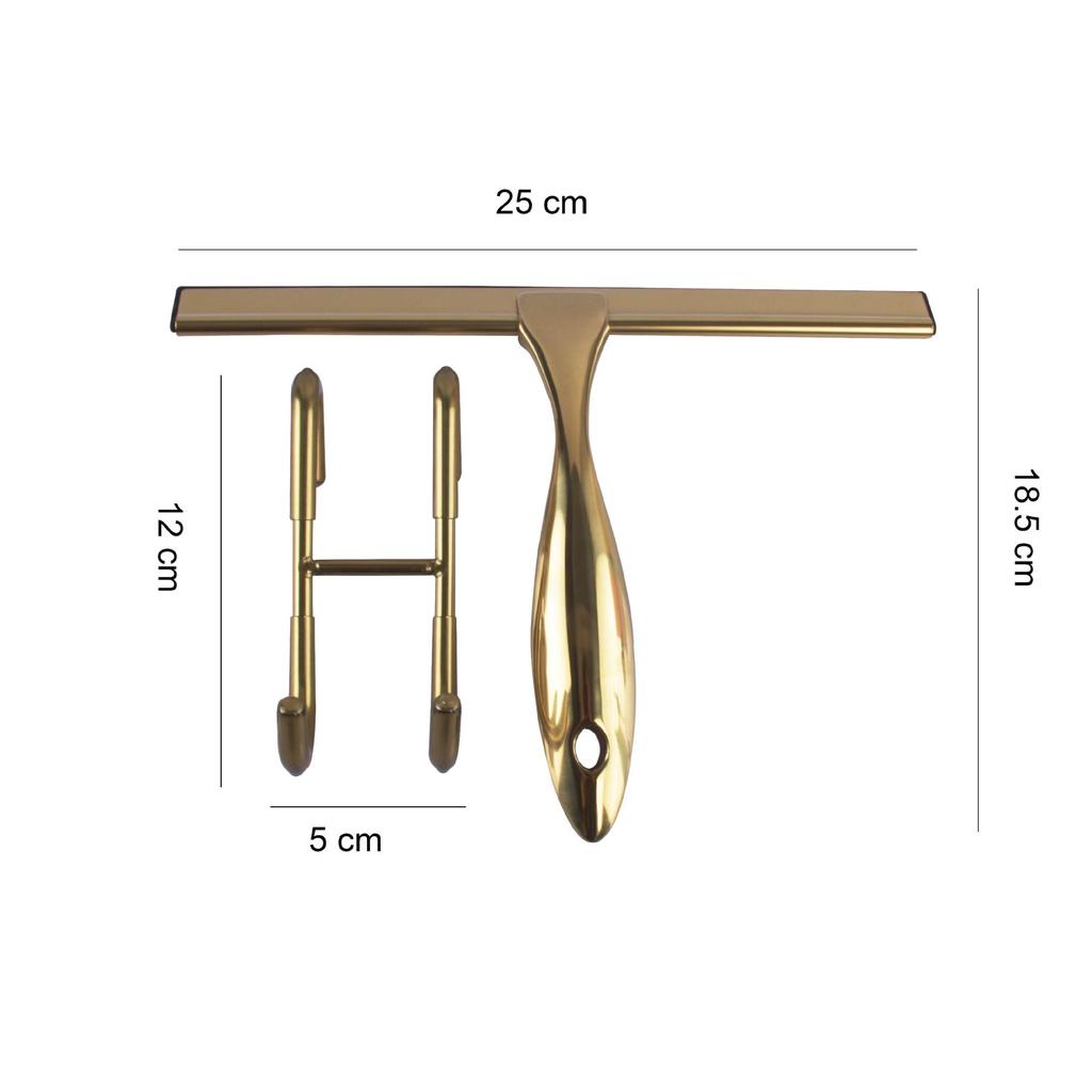 Stainless Steel & Zinc Alloy Window Squeegee – Glass Brush & Shower Scraper