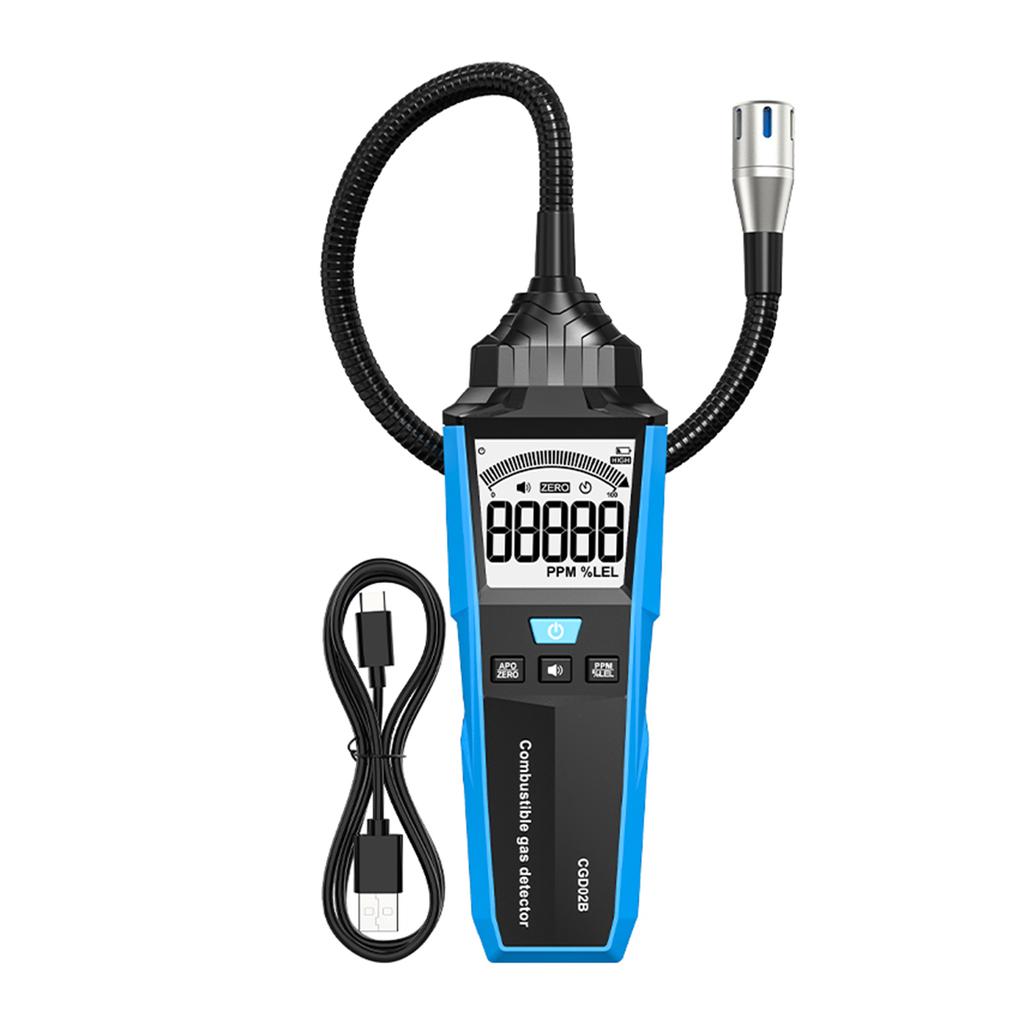 Portable Combustible Natural Gas Leak Location Determine Meter Tester Analyzer Accurate Detection with Sound Light Alarm