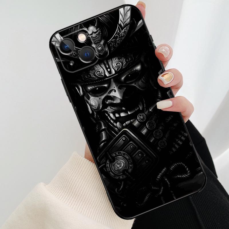 Japanese Samurai Warrior Phone Case For iPhone 17 Pro Max 16 15 14 11 12 13 Pro Max mini 15 16 Plus 16e 17 Air Cover