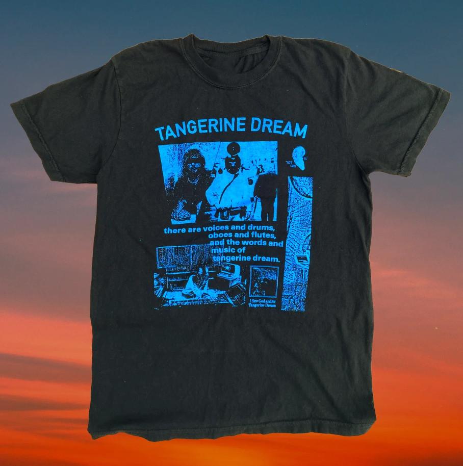TANGERINE DREAM Band Black Unisex Tee Cotton Adult Shirt BL2.698 Unisex T-Shirt XL
