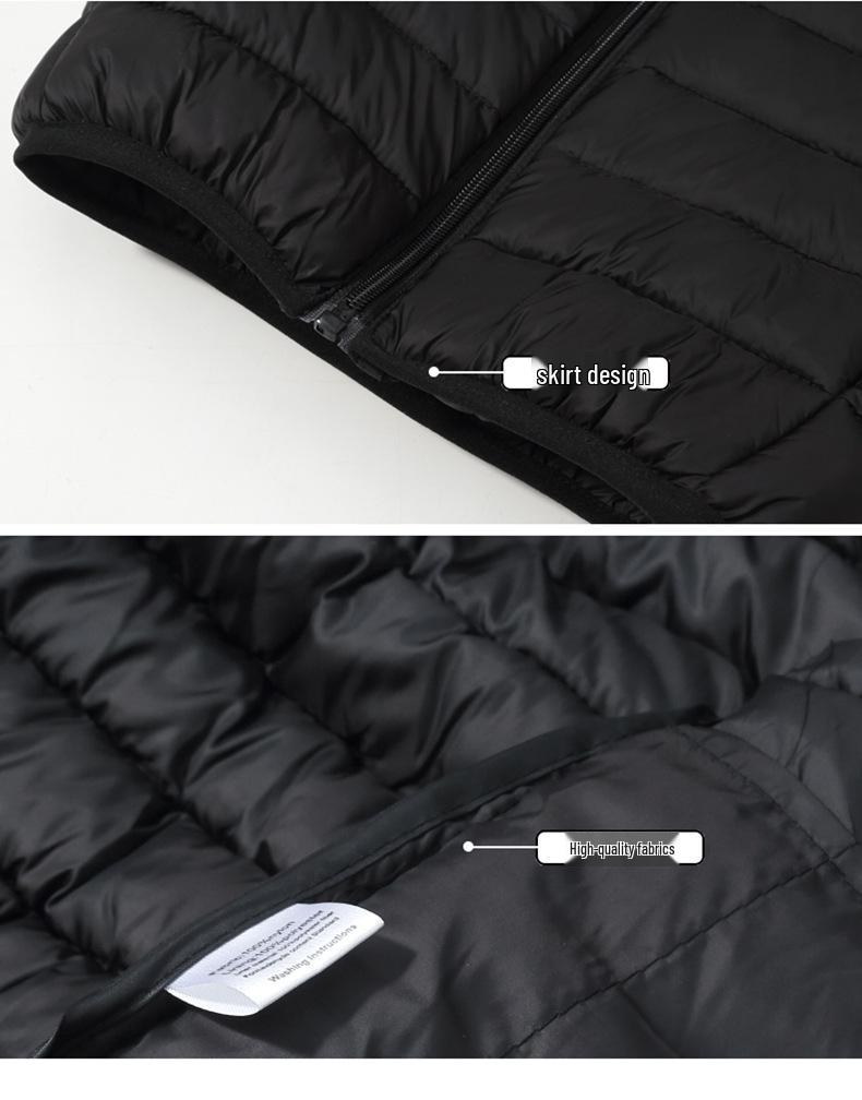 Children's Korean Style Lightweight Down Cotton Vest, 2025 Autumn/Winter Stand-up Collar Warm Gilet for Boys and Girls