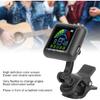 Clip on Tuner, High Definition Color Screen USB Rechargeable Ukulele Tuner Suitable for Guitar Bass Ukulele Violin (AT-102 black)