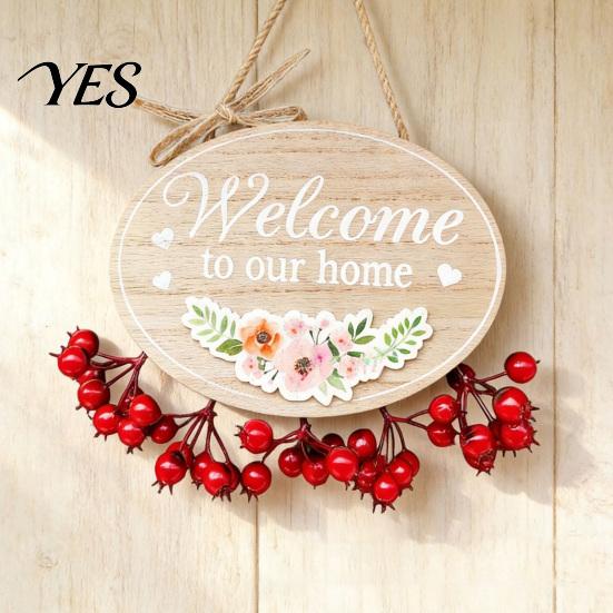 Soft Color Door Number Plate Welcome Sign for Front Door, Entrance Plate, Pastoral Rustic House Wooden Hanging Plaque Home Outdoor Wall Decor Textured