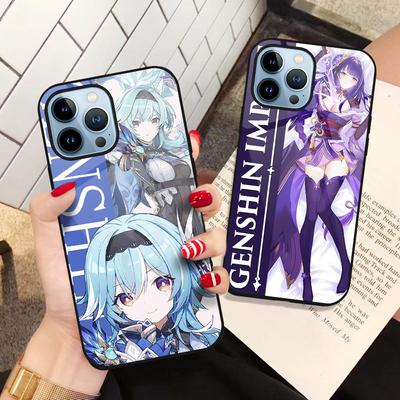 Genshin Impact – Coque de téléphone en verre trempé, étui pour Iphone 14 13 11 12 Pro Max Mini Xs Xr X 7 8 6s Plus Se 2022, Anime Capa