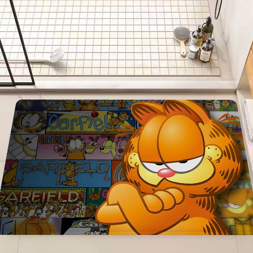 Anime G-Garfield Süße Katze Küchenmatte Kinderzimmer Schlafzimmer Dekoration Balkon Rutschfeste Fußmatte Wohnzimmer Alfombra