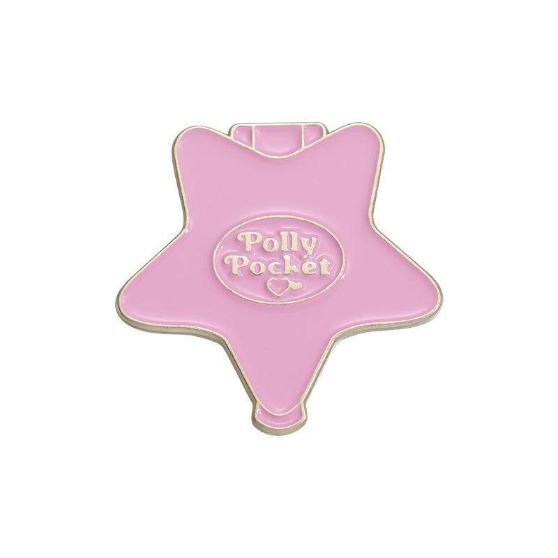 Набор брошей «Розовое сердце с бантом»: Милая и Креативная Серия Мультяшных Девочек