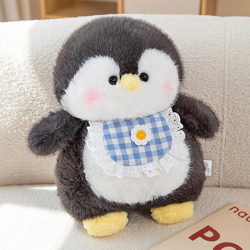 

Fluffy Hair Penguin Plushie Stuffed Animal Blue/Pink Cuddly Penguin Dolls Peluche Plush Playthings designed for Birth Date Present 13cm серый