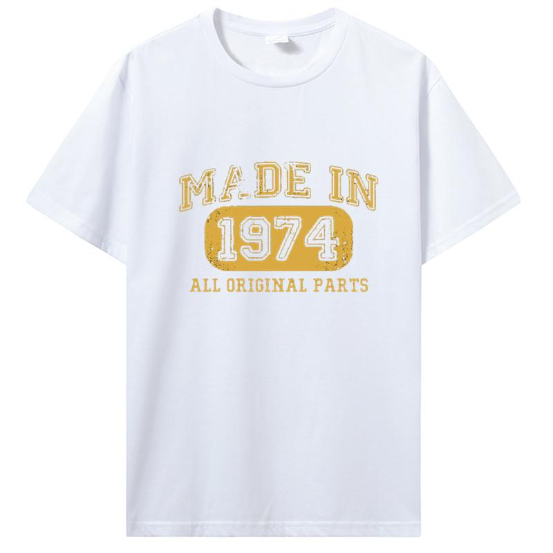 Old Vintage 1974 Birthday Men Women T-Shirt Wife Husband B-Day Presents Sayings Quote Graphic Clothing Oversized Tshirt