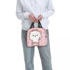 Mochi Cat Chef Peach Insulated Lunch Bag for Outdoor Picnic Peach And Goma Resuable Thermal Cooler Lunch Box Women Children