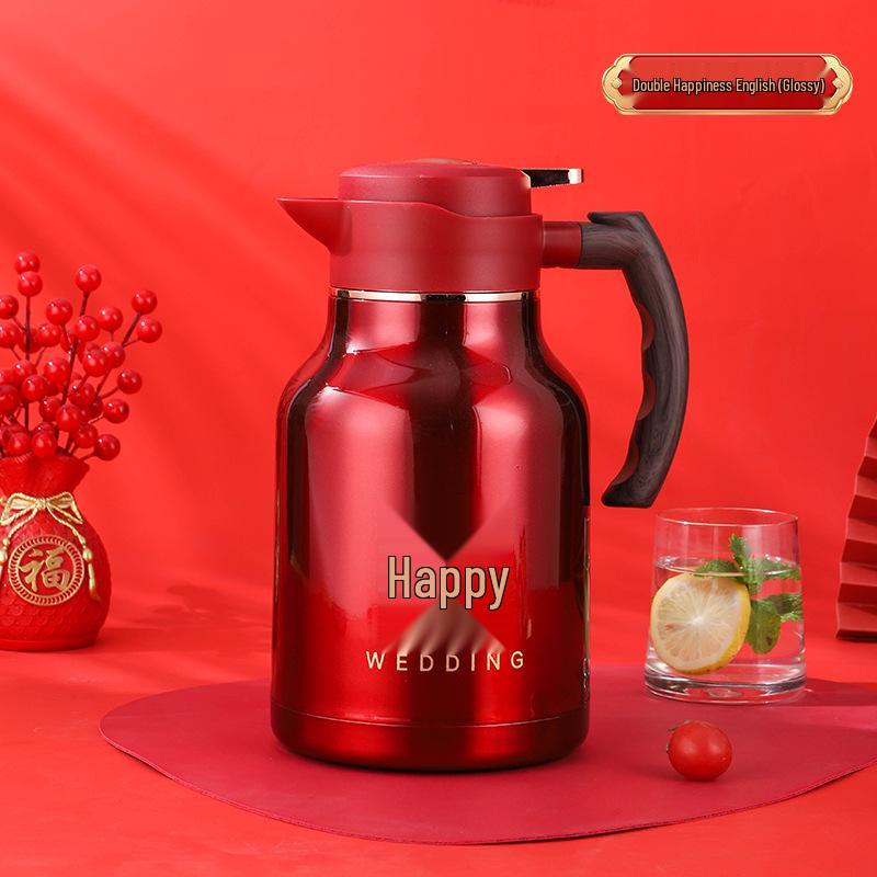 304 Stainless Steel Insulated Double-Layer Kettle for Hot Water, Ideal for Weddings and Home Use