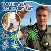 Esca Morbida Biomimetica Riccio di Mare in TPE Esche Galleggianti Verme Morbido Pallina Morbida per Pesca in Pozzo Nero Confezione