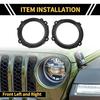 REPAIROCK Compatible with Jeep Wrangler TJ 1997-2007, 1 Pair Headlight Mounting Brackets, Left and Right 7-Inch Round Headlamp Bezels
