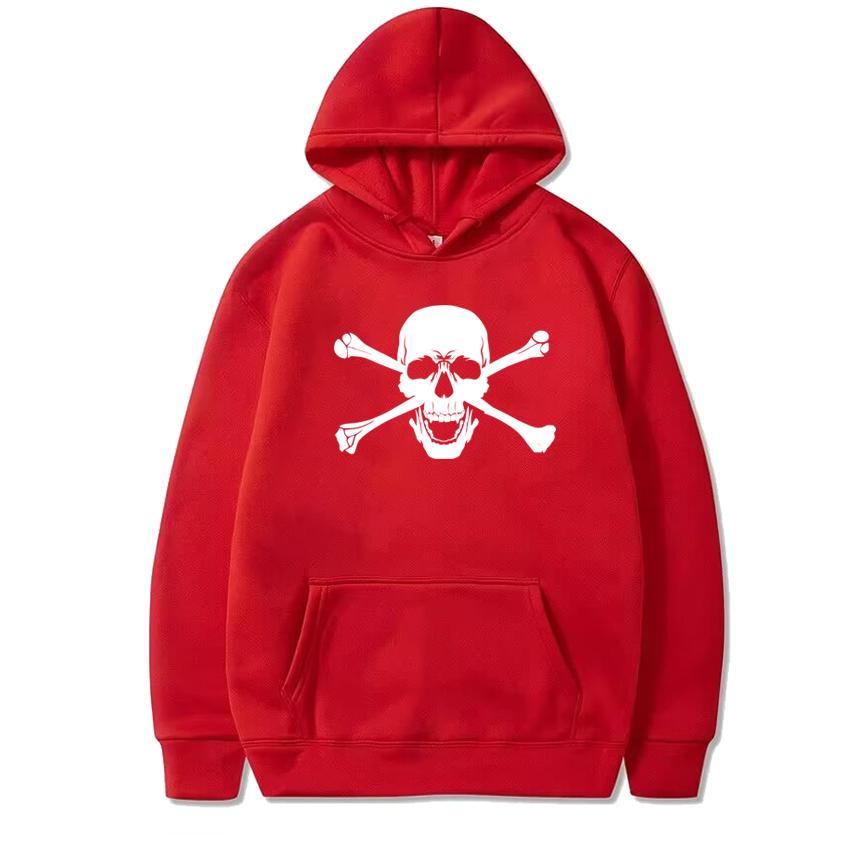 2025 Rock Skull Halloween Graphics Printed Streetwear Hoodie Men Women Vintage Punk Sweatshirt Unisex Casual Fleece Pullovers