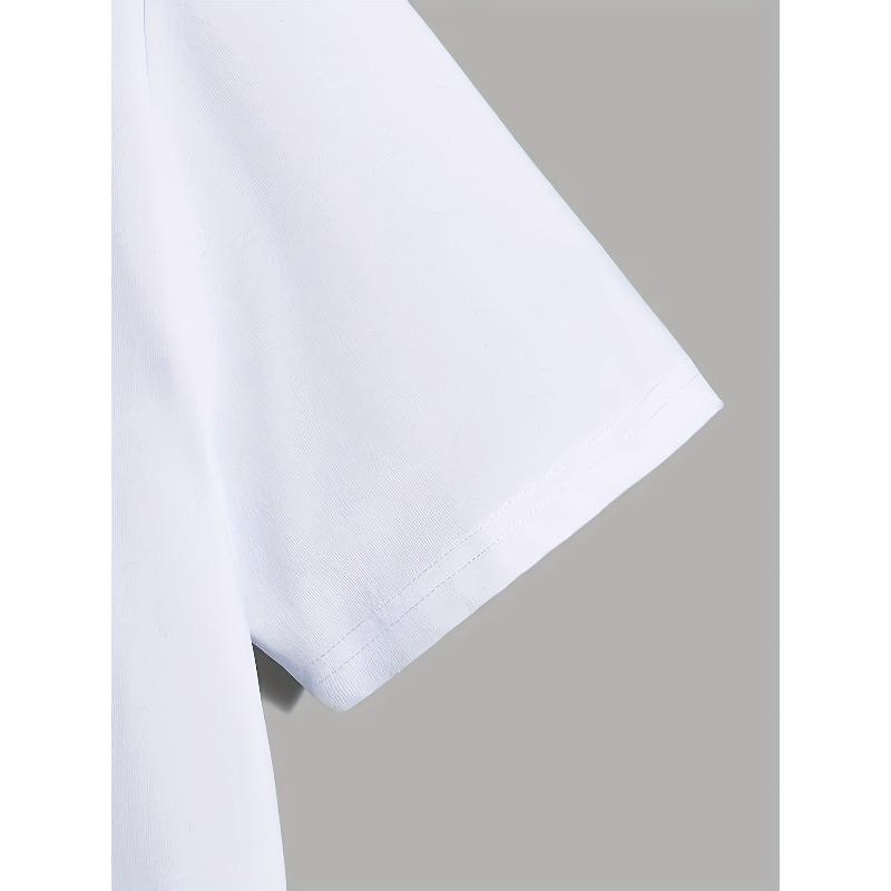 European Size Grooms Team Text Pattern Men's T-shirt, Casual Male Clothing For Summer Outdoor