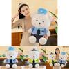 Adorable Police Bear Plush Toy For Kids Soft Blue And Green Teddy Bear Gifts