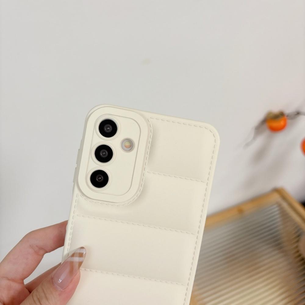 Ins Sunflower Down Jacket Lanyard Case for Samsung Galaxy S25 S24 Ultra S23 S22 Plus A55 A56 A16 A54 A35 A15 Wrist Strap Cover