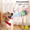 Funny Dog Chew Toy TPR Bottle with Tennis Ball Bite-Resistant Interaction Squeaky Chew Dog Toys