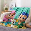 Bubble Guppies  Print Flannel Blanket, High Quality Comfortable for All Seasons, Home Decor, Warmth and Comfort