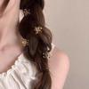 Mini Metal Flower Hair Claw Clip for Women - Cute Side Hair Accessory for Bangs and Flyaways